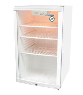 MESSE Kühlschrank mit Glastüre niedrig weiß 230V 0,11 kW  54x84x55 cm,  88 Liter